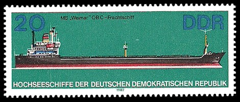 20 Pf Briefmarke: Hochseeschiffe, MS Weimar