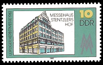 10 Pf Briefmarke: Leipziger Herbstmesse 1982, Messehaus Stentzlers Hof