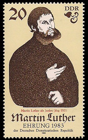 20 Pf Briefmarke: Martin Luther Ehrung 1983, Junker Jörg