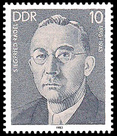 10 Pf Briefmarke: Verdienstvolle Persönlichkeiten der Arbeiterbewegung, Siegfried Rädel