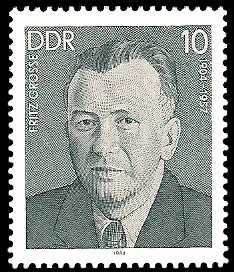 10 Pf Briefmarke: Verdienstvolle Persönlichkeiten der Arbeiterbewegung, Fritz Grosse