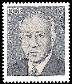 10 Pf Briefmarke: Verdienstvolle Persönlichkeiten der Arbeiterbewegung, Albert Norden
