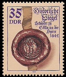 35 Pf Briefmarke: Historische Siegel, Siegel der Schuster zu Cölln