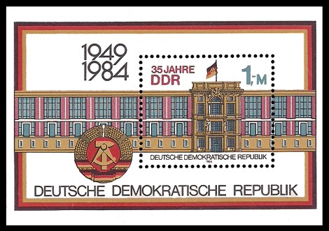  Briefmarke: Block - 35 Jahre DDR, Staatsratsgebäude