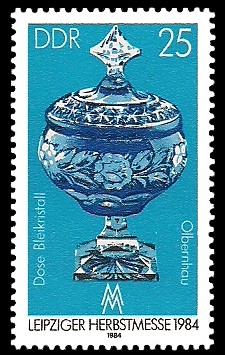 25 Pf Briefmarke: Leipziger Herbstmesse 1984, Bleikristall