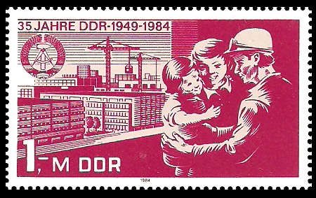 1 M Briefmarke: 35 Jahre DDR, Wohnungsbau