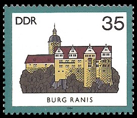 35 Pf Briefmarke: Burgen der DDR, Burg Ranis