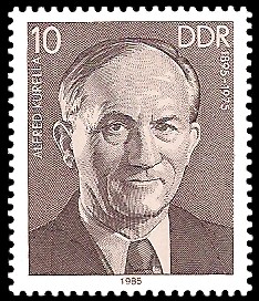10 Pf Briefmarke: Verdienstvolle Persönlichkeiten der Arbeiterbewegung, Alfred Kurella