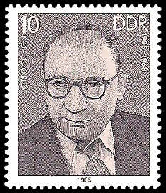 10 Pf Briefmarke: Verdienstvolle Persönlichkeiten der Arbeiterbewegung, Otto Schön