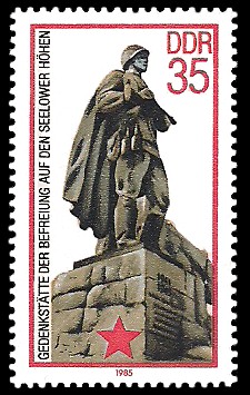 35 Pf Briefmarke: Gedenkstätte der Befreiung auf den Seelower Höhen