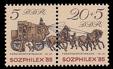  Briefmarke: Zusammendruck - Sozphilex ’85