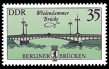 35 Pf Briefmarke: Historische Berliner Brücken, Weidendammer Brücke