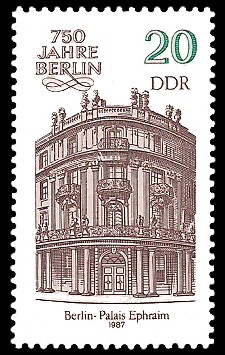 20 Pf Briefmarke: 750 Jahre Berlin, Palais Ephraim