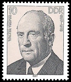 10 Pf Briefmarke: Verdienstvolle Persönlichkeiten der Arbeiterbewegung, Walter Vesper