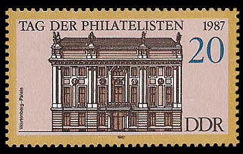 20 Pf Briefmarke: Tag der Philatelisten 1987, Wartenberg-Palais Bln
