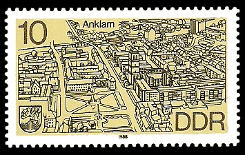 10 Pf Briefmarke: Stadtansichten, Anklam