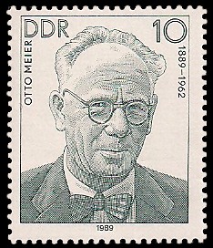10 Pf Briefmarke: Verdienstvolle Persönlichkeiten der Arbeiterbewegung, Otto Meier