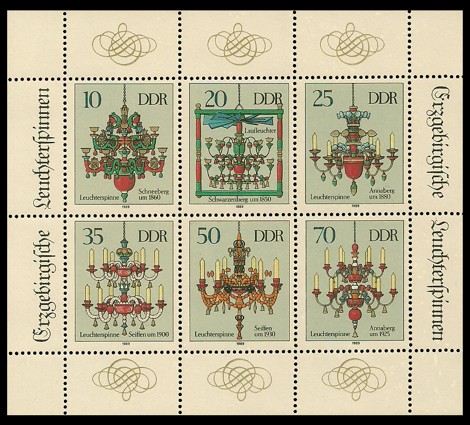  Briefmarke: Kleinbogen - Erzgebirgische Leuchterspinnen
