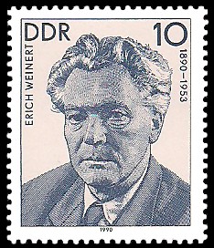 10 Pf Briefmarke: Verdienstvolle Persönlichkeiten der Arbeiterbewegung, Erich Weinert