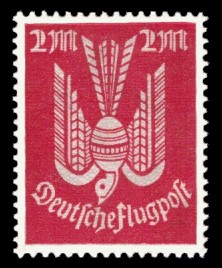 2 M Briefmarke: Flugpostausgabe, Taube