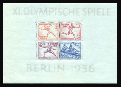  Briefmarke: Block: Olympische Sommerspiele 1936