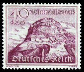 40 + 35 Pf Briefmarke: Winterhilfswerk, Bauwerke, Hohentwiel