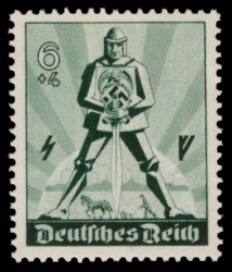 6 + 4 Pf Briefmarke: Tag der Arbeit 1940