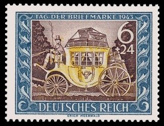 6 + 24 Pf Briefmarke: Tag der Briefmarke 1943