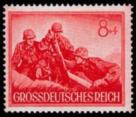 8 + 4 Pf Briefmarke: Heldengedenktag 12. März 1944
