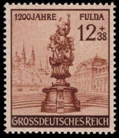 12 + 38 Pf Briefmarke: 1200 Jahre Fulda
