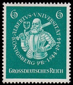 6 + 4 Pf Briefmarke: 400 Jahre Albertus Universität Königsberg