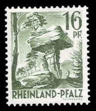 16 Rpf Briefmarke: Persönlichkeiten und Ansichten aus Rheinland-Pfalz I, Teufelstisch
