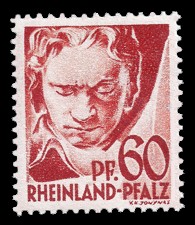 60 Rpf Briefmarke: Persönlichkeiten und Ansichten aus Rheinland-Pfalz I, Beethoven