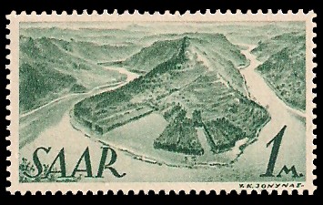 1 M Briefmarke: Saar I, Berufe und Ansichten aus dem Saarland