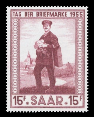 15 Fr Briefmarke: Tag der Briefmarke 1955