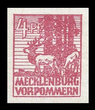 4 Pf Briefmarke: Freimarken Abschiedsausgabe, Rothirsche
