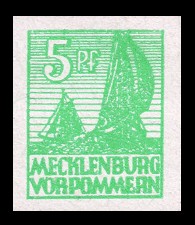5 Pf Briefmarke: Freimarken Abschiedsausgabe, Fischerboote