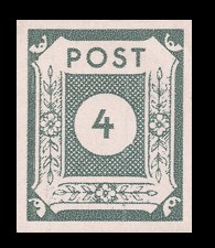 4 Pf Briefmarke: Ziffernserie VI