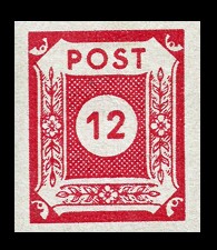 12 Pf Briefmarke: Ziffernserie VI