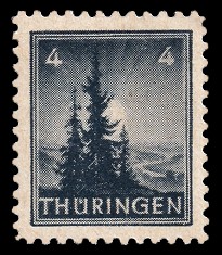 4 Pf Briefmarke: Freimarken, Tannen