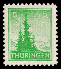 5 Pf Briefmarke: Freimarken, Tannen