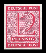 12 Pf Briefmarke: Freimarken Ziffern I