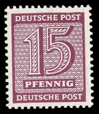 15 Pf Briefmarke: Freimarken Ziffern II