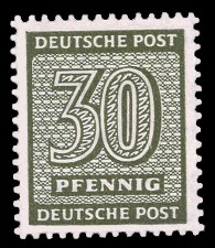 30 Pf Briefmarke: Freimarken Ziffern II