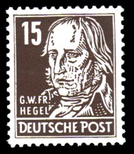 15 Pf Briefmarke: Persönlichkeiten, Georg Hegel