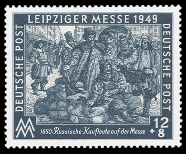 12 + 8 Pf Briefmarke: Leipziger Herbstmesse 1949