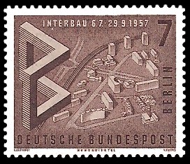 7 Pf Briefmarke: Interbau