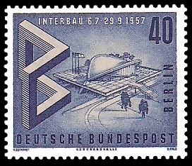 40 Pf Briefmarke: Interbau