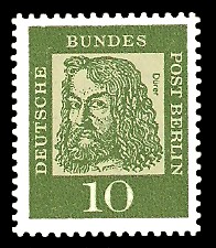 10 Pf Briefmarke: Bedeutende Deutsche