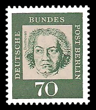 70 Pf Briefmarke: Bedeutende Deutsche